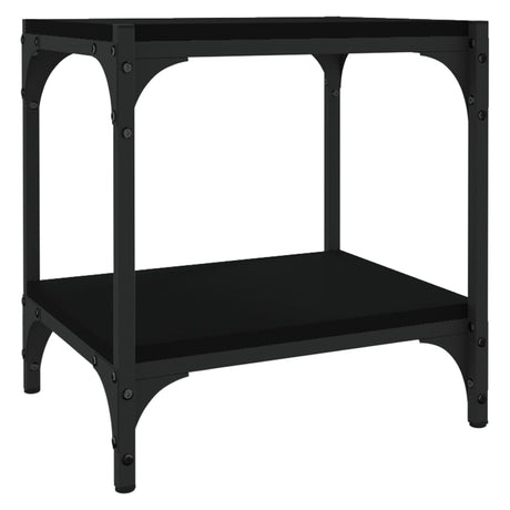 Vidaxl tv-meubel 40x33x41 cm bewerkt hout en staal zwart