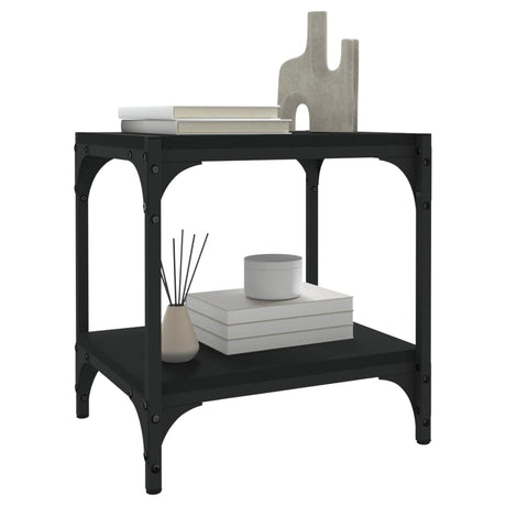 Vidaxl tv-meubel 40x33x41 cm bewerkt hout en staal zwart