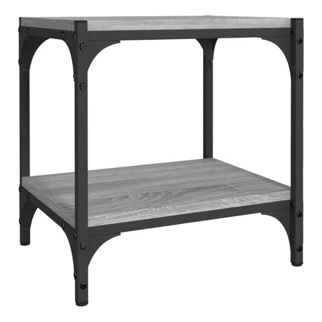 Vidaxl tv-meubel 40x33x41 cm bewerkt hout en staal grijs sonoma eiken