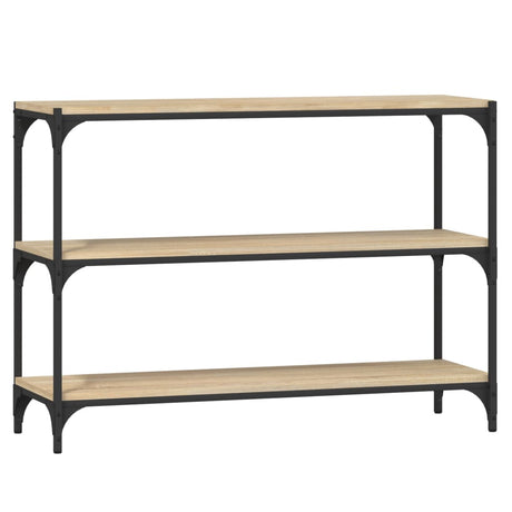 Vidaxl boekenkast 100x33x70,5 cm bewerkt hout en staal sonoma eiken