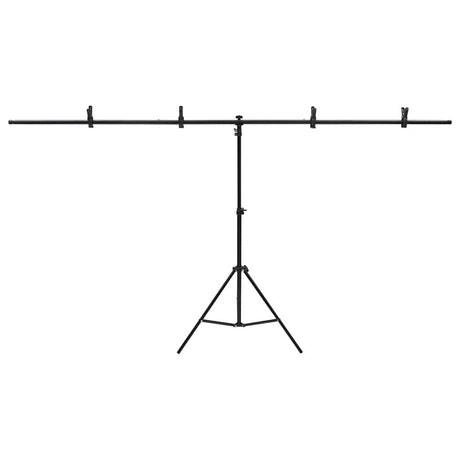 VIDAXL Tła standardowe w kształcie litery T 201x60x (70-200) cm czarny