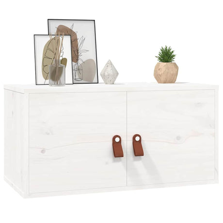 Vidaxl wandkasten 2 st 60x30x30 cm massief grenenhout wit