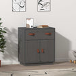 Vidaxl dressoir 65,5x40x75 cm massief grenenhout grijs