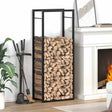 Vidaxl Kominek 50x28x132 cm stalowy matowy czarny