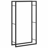 Vidaxl kominkowy matowy czarny 80x28x154 cm stal