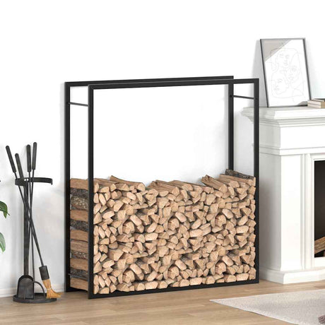 Kominek vidaxl 110x28x116 cm stalowy matowy czarny