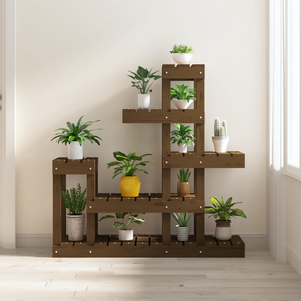 Vidaxl Plant Standard 92x25x97 cm stałego sosny miód brązowy