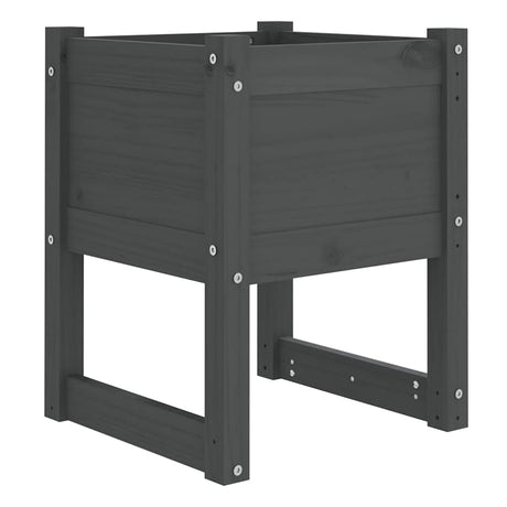 Vidaxl Sadza 2 St 40x40x52,5 cm stałą sosnową szarość szarości