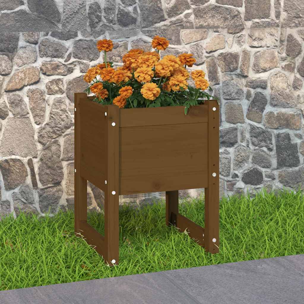 Vidaxl Planning Box 40x40x52,5 cm stałego sosny miód brązowy