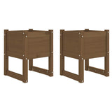 Vidaxl Sadza 2 St 40x40x52,5 cm stałego sosny miód brązowy