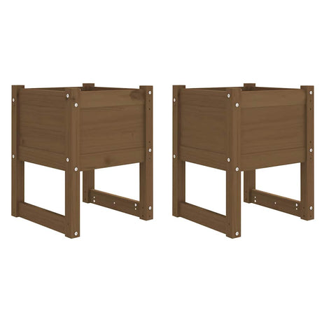 Vidaxl Sadza 2 St 40x40x52,5 cm stałego sosny miód brązowy