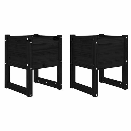 Vidaxl Sadza 2 St 40x40x52,5 cm stała sosna czarna