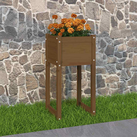 Vidaxl Planning Box 40x40x81 cm stałego sosny miód brązowy