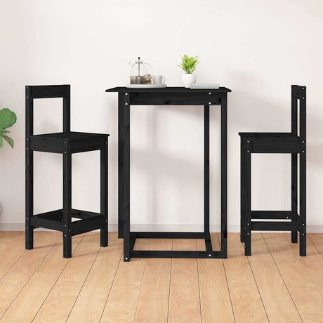 Vidaxl barstoelen 2 st 40x41,5x112 cm massief grenenhout zwart