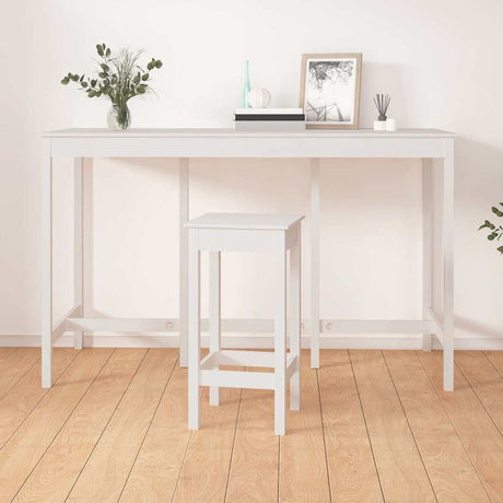 Vidaxl bartafel 180x80x110 cm massief grenenhout wit