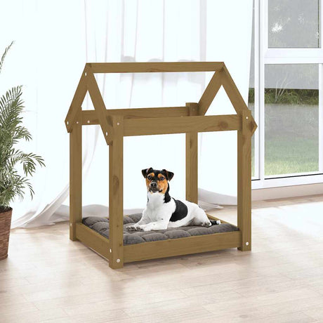 Vidaxl Dog Bask 61x50x70 cm Solid Pine Honey Brown