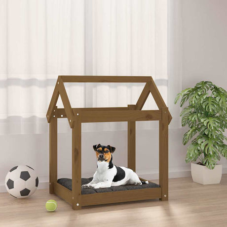 Vidaxl Dog Bask 61x50x70 cm Solid Pine Honey Brown