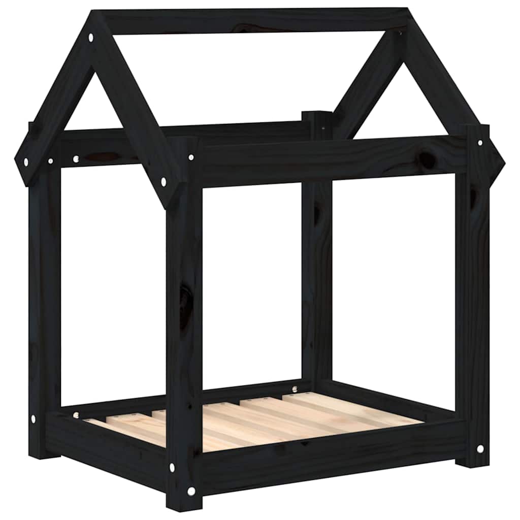 Vidaxl Dog Bask 61x50x70 cm Solid Pine Black