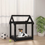 Vidaxl Dog Bask 61x50x70 cm Solid Pine Black