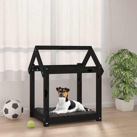 Vidaxl Dog Bask 61x50x70 cm Solid Pine Black