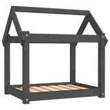 Vidaxl dla psów koszyk 71x55x70 cm stałego sosny szarości