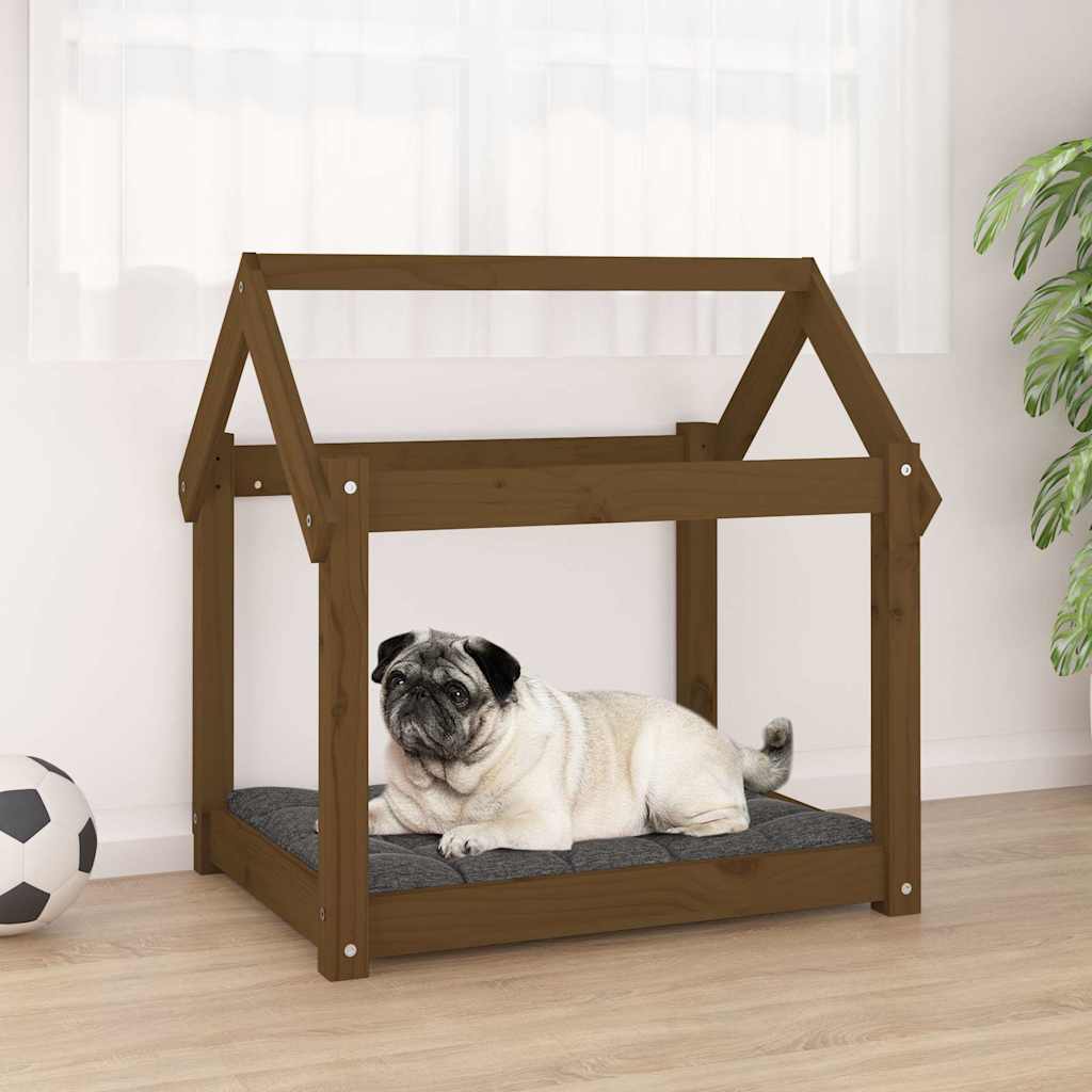 Vidaxl Dog Bask 71x55x70 cm lite sosnowy miód brązowy