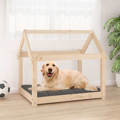 Legowisko dla psa Vidaxxl 81x60x70 cm z litego drewna sosnowego