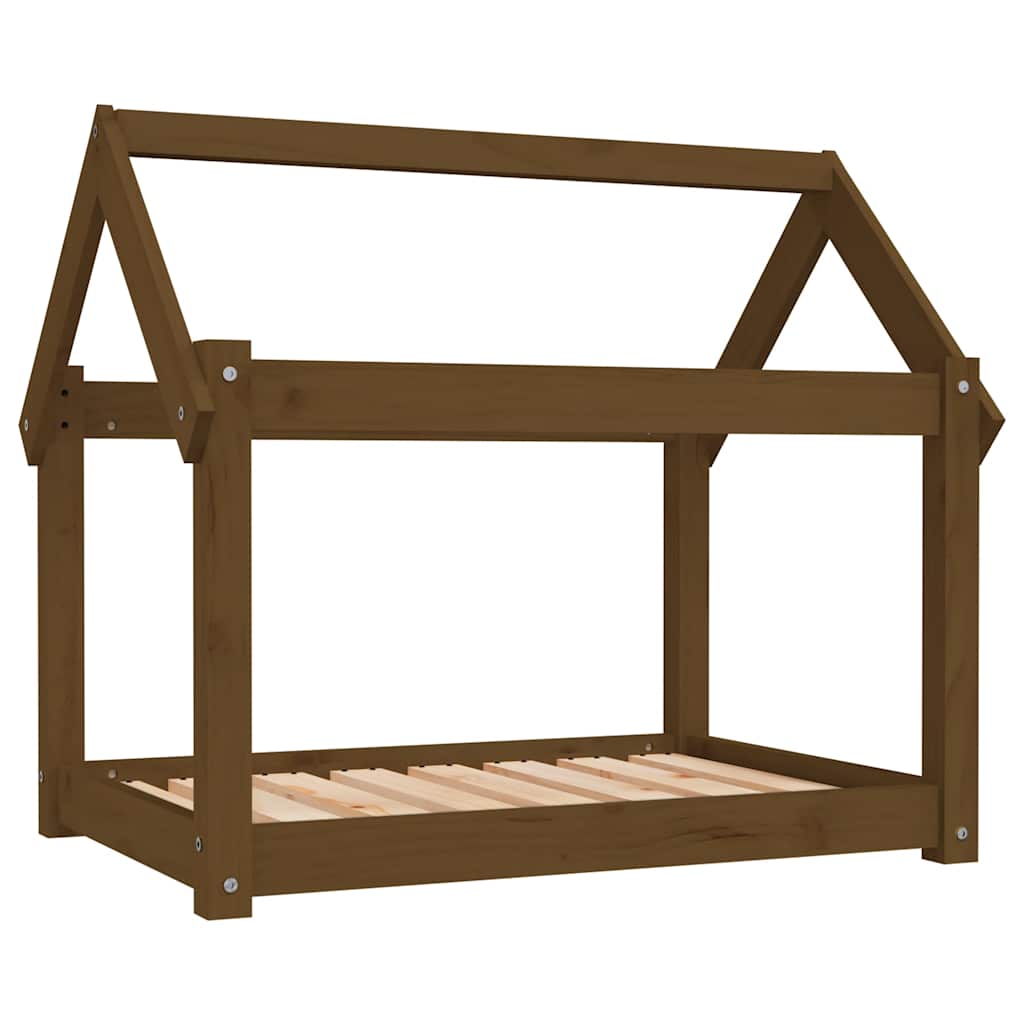 VIDAXL Dog Bask 81x60x70 cm Solid Pine Honey Brown