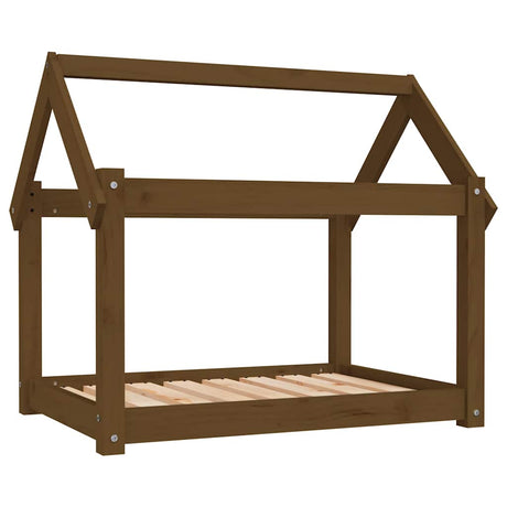 VIDAXL Dog Bask 81x60x70 cm Solid Pine Honey Brown