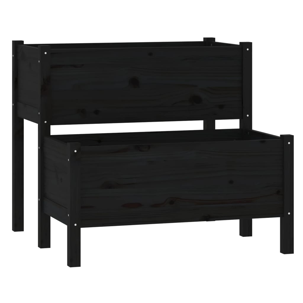 Vidaxl Planning Box 84.5x84x75 cm stałe sosny czarny