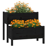 Vidaxl Planning Box 84.5x84x75 cm stałe sosny czarny