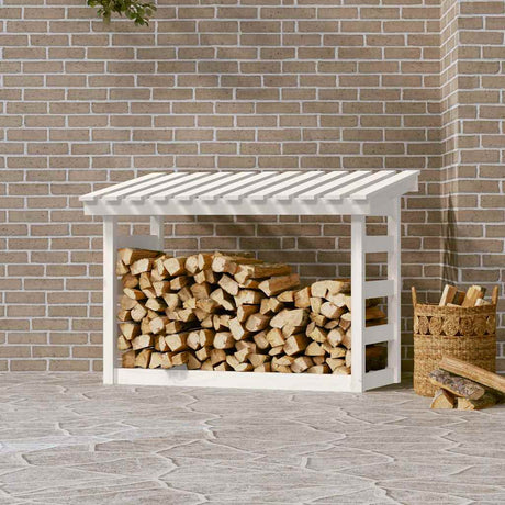 Kominek vidaxl 108x64.5x78 cm stałą sosną białą