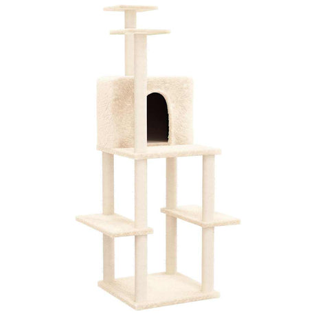 Vidaxl Cat Furniture z Sisal Scratosing Posty 144,5 cm kremowe