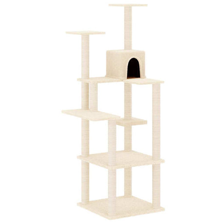 Vidaxl Cat Furniture z Sisal Scratosing Posts 153 cm kremowe kremowe