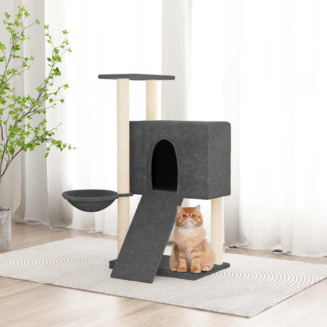 Vidaxl Cat Furniture z Sisal Scrating Posts 96 cm ciemnoszary