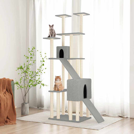 Vidaxl Cat Furniture z Sisal Scrating Posts 190 cm jasnoszary
