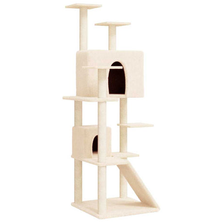 Vidaxl Cat Furniture z Sisal Scratosing Posts 153 cm kremowe kremowe