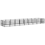 Kennel psa vidaxl na zewnątrz 16,89 m² stal