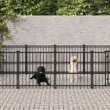 Kennel psa vidaxl na zewnątrz 16,89 m² stal