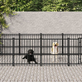Kennel psa vidaxl na zewnątrz 16,89 m² stal