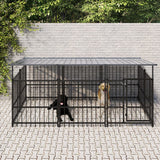Kennel psa vidaxl z dachem 3,75 m² stal