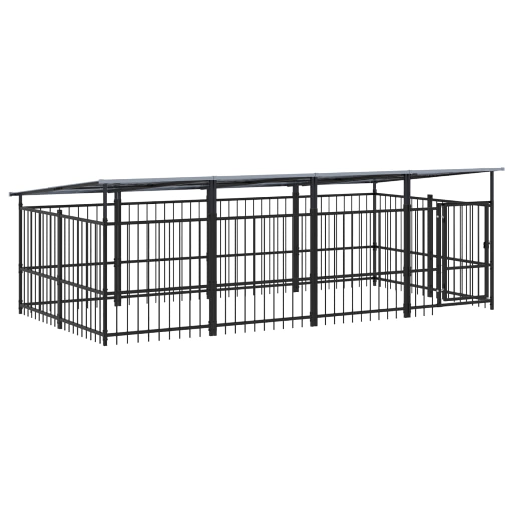 Kennel psa vidaxl z dachem 7,51 m² stal