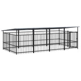 Kennel psa vidaxl z dachem 7,51 m² stal
