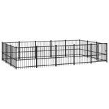 Kennel psa vidaxl na zewnątrz 14,11 m² stal