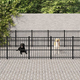 Kennel psa vidaxl na zewnątrz 14,11 m² stal
