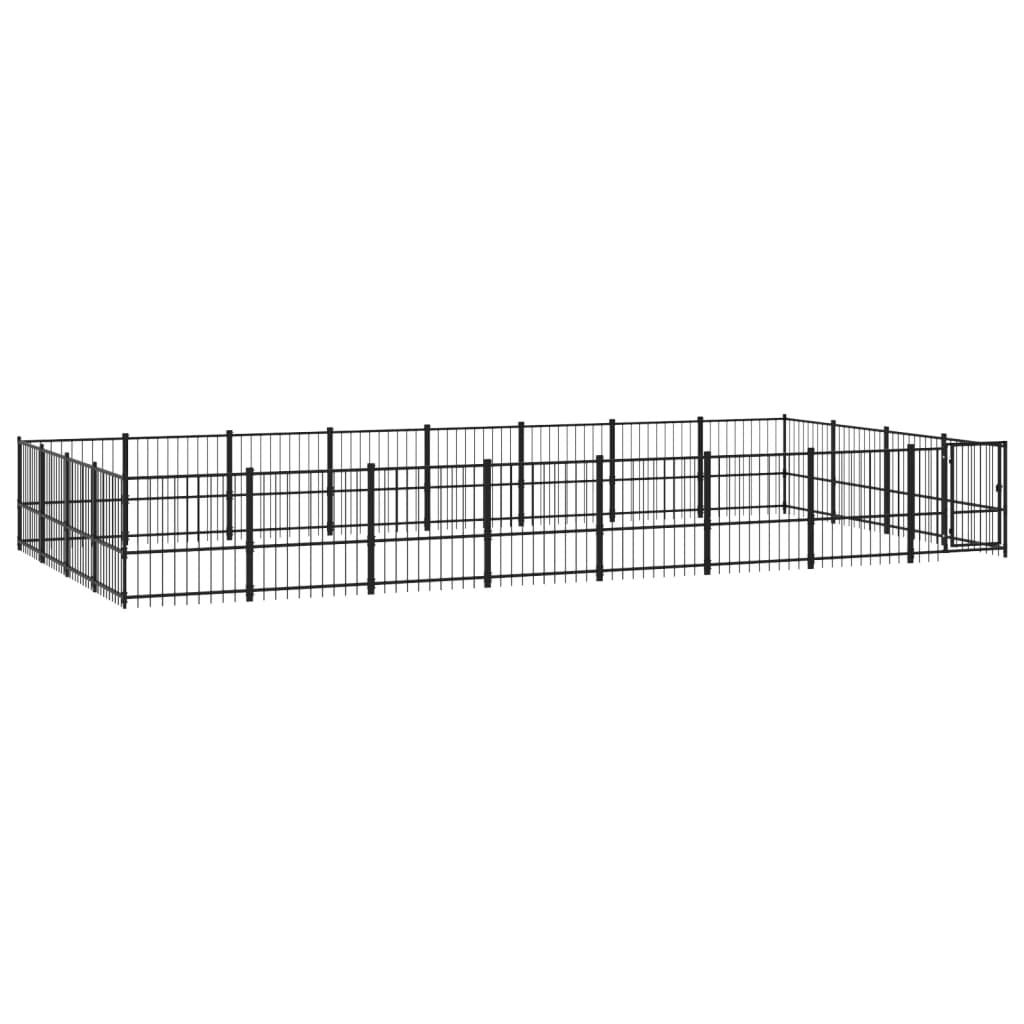 Kennel psa vidaxl na zewnątrz 30,11 m² stal