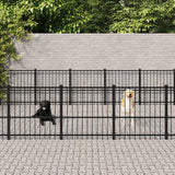 Kennel psa vidaxl na zewnątrz 30,11 m² stal