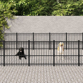 Kennel psa vidaxl na zewnątrz 30,11 m² stal