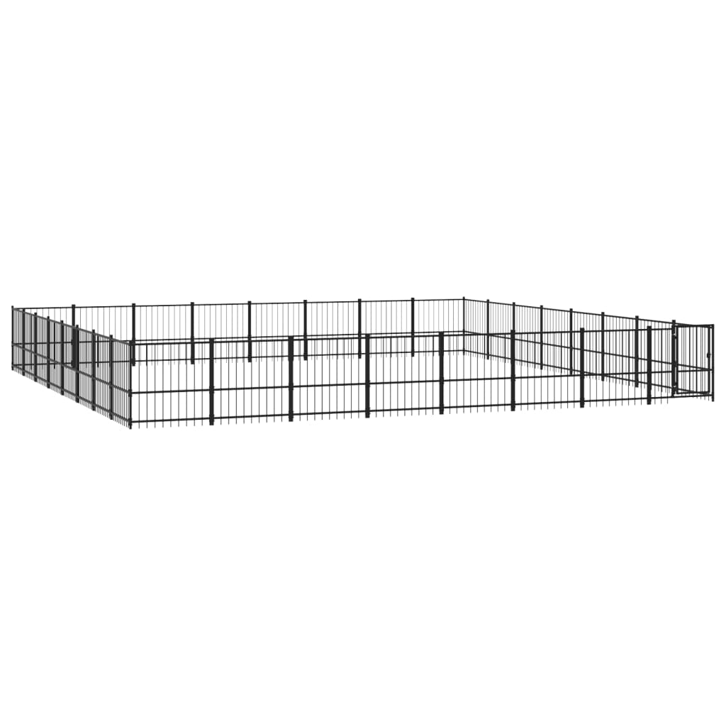 Kennel psa vidaxl na zewnątrz 60,22 m² stal