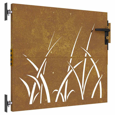 Brama Vidaxxl 85x75 cm w kolorze trawy ze stali corten